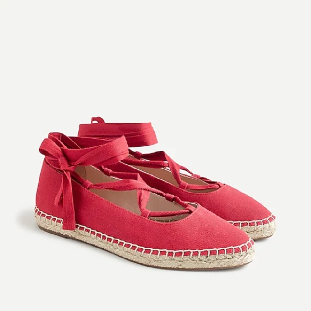 Red Espadrille Flats